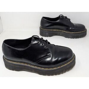 Dr Martens 1461 QUAD Black Patent Leather Platform Oxford Shoes Men's 11 Y2K VTG